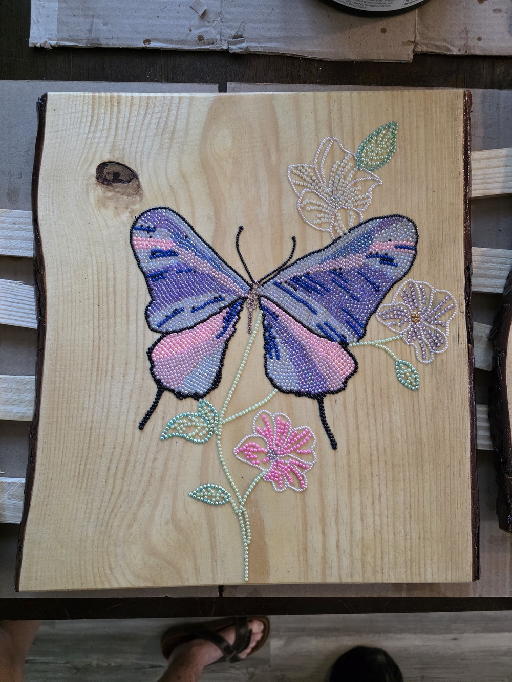 Handcrafted Butterfly Wall Art in Purple and Pink by